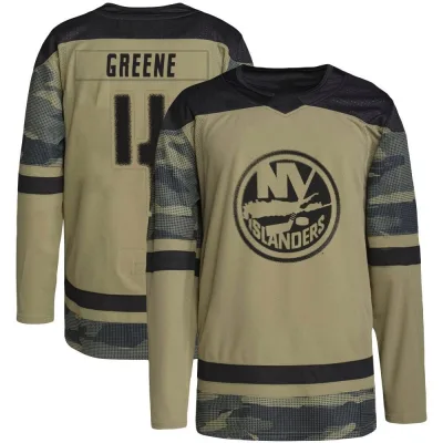 Men's Andy Greene New York Islanders Camo Military Appreciation Practice Jersey - Green Authentic