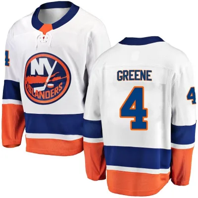Men's Andy Greene New York Islanders ized Away Jersey - White Breakaway