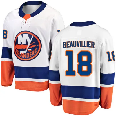 Men's Anthony Beauvillier New York Islanders Away Jersey - White Breakaway