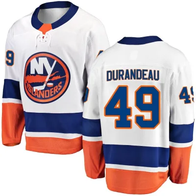 Men's Arnaud Durandeau New York Islanders Away Jersey - White Breakaway