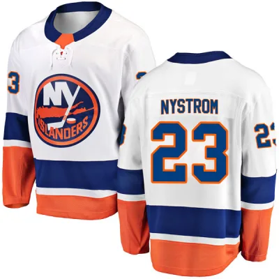 Men's Bob Nystrom New York Islanders Away Jersey - White Breakaway