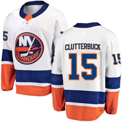Men's Cal Clutterbuck New York Islanders Away Jersey - White Breakaway