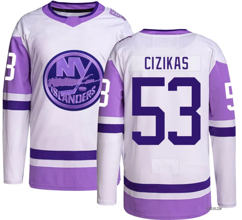Men's Casey Cizikas New York Islanders Hockey Fights Cancer Jersey - Authentic