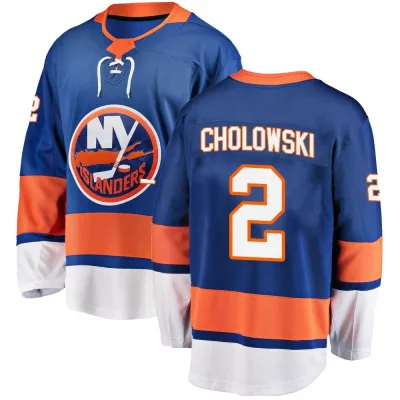 Men's Dennis Cholowski New York Islanders Home Jersey - Blue Breakaway