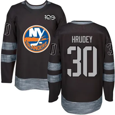 Men's Kelly Hrudey New York Islanders 1917-2017 100th Anniversary Jersey - Black Authentic