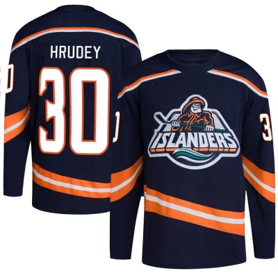 Men's Kelly Hrudey New York Islanders Reverse Retro 2.0 Jersey - Navy Authentic