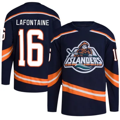 Men's Pat LaFontaine New York Islanders Reverse Retro 2.0 Jersey - Navy Authentic