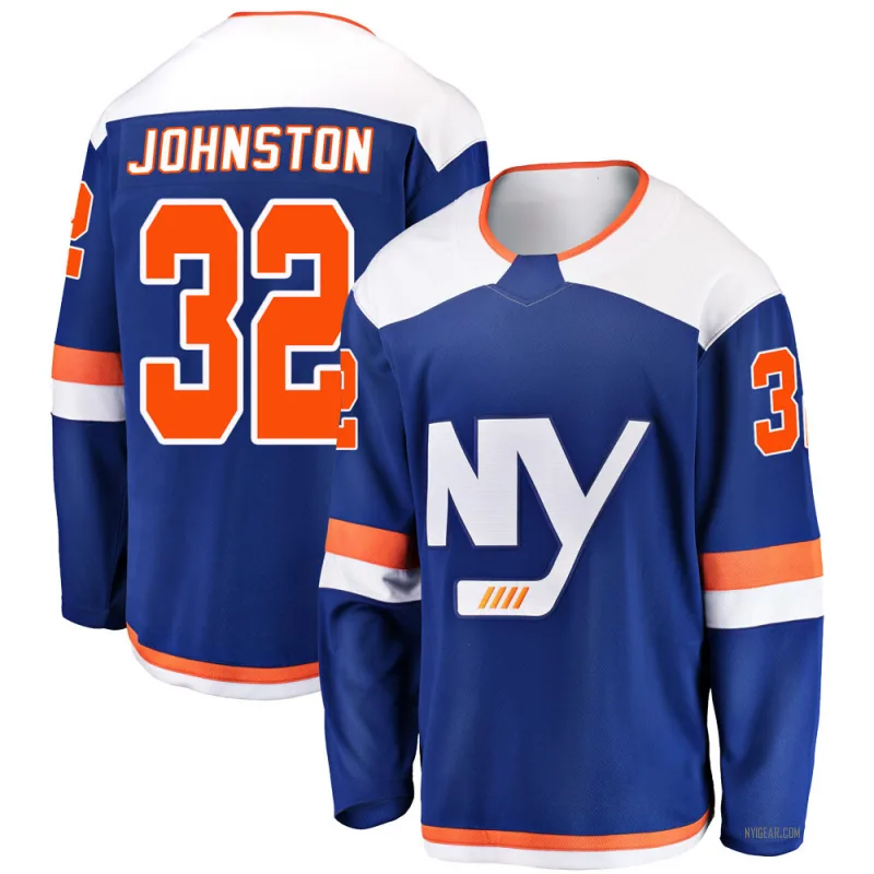 Men's Ross Johnston New York Islanders Alternate Jersey - Blue Breakaway