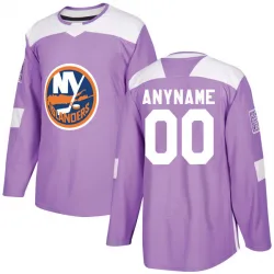 Men's Ross Johnston New York Islanders Fights Cancer Practice Jersey - Purple Authentic