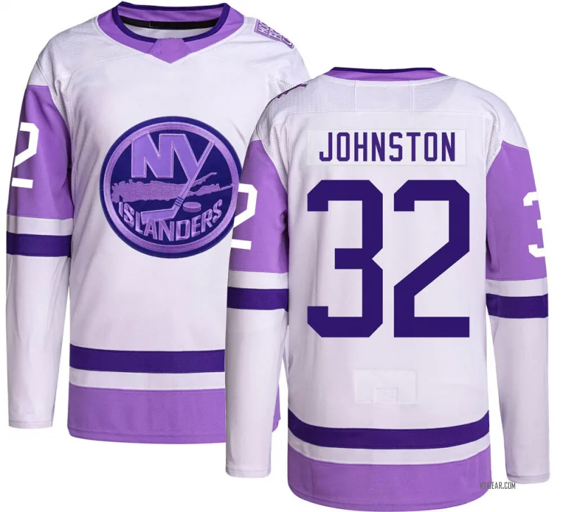 Men's Ross Johnston New York Islanders Hockey Fights Cancer Jersey - Authentic