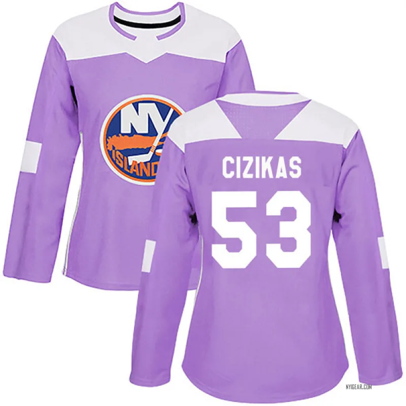 Women's Casey Cizikas New York Islanders Fights Cancer Practice Jersey - Purple Authentic