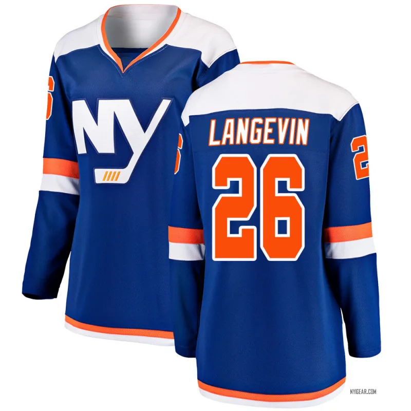 Women's Dave Langevin New York Islanders Alternate Jersey - Blue Breakaway