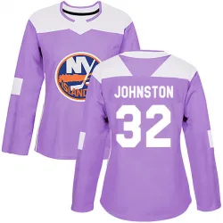 Women's Ross Johnston New York Islanders Fights Cancer Practice Jersey - Purple Authentic