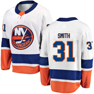 Youth Billy Smith New York Islanders Away Jersey - White Breakaway