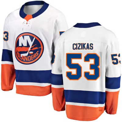 Youth Casey Cizikas New York Islanders Away Jersey - White Breakaway